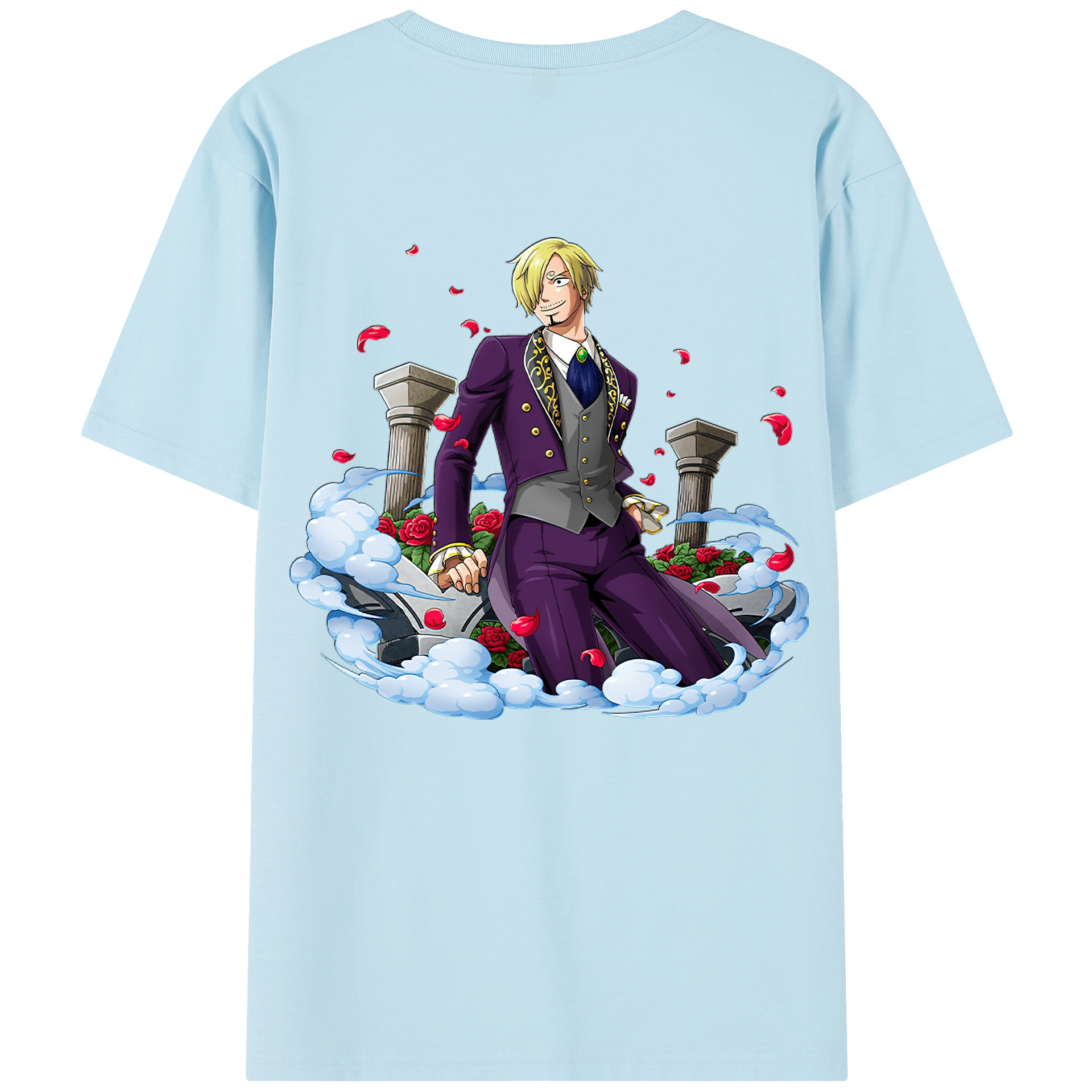 ワンピース サンジ ONE PIECE Sanji 綿100％半袖Tシャツ（背面プリント）